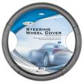 Unique Accessories One Size Leatherette Steering Wheel Cover- Gray 155175